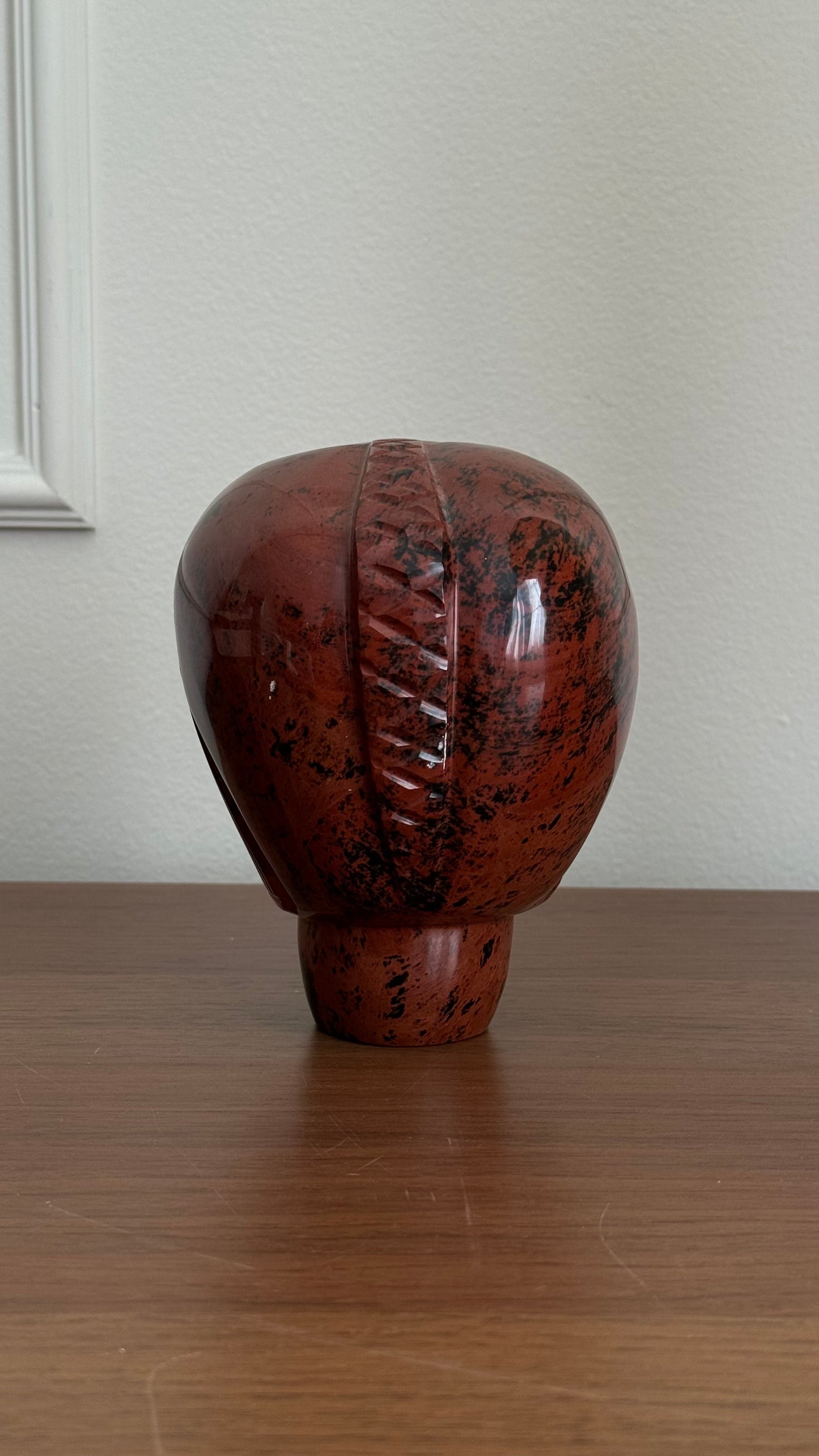 African carved marble bust