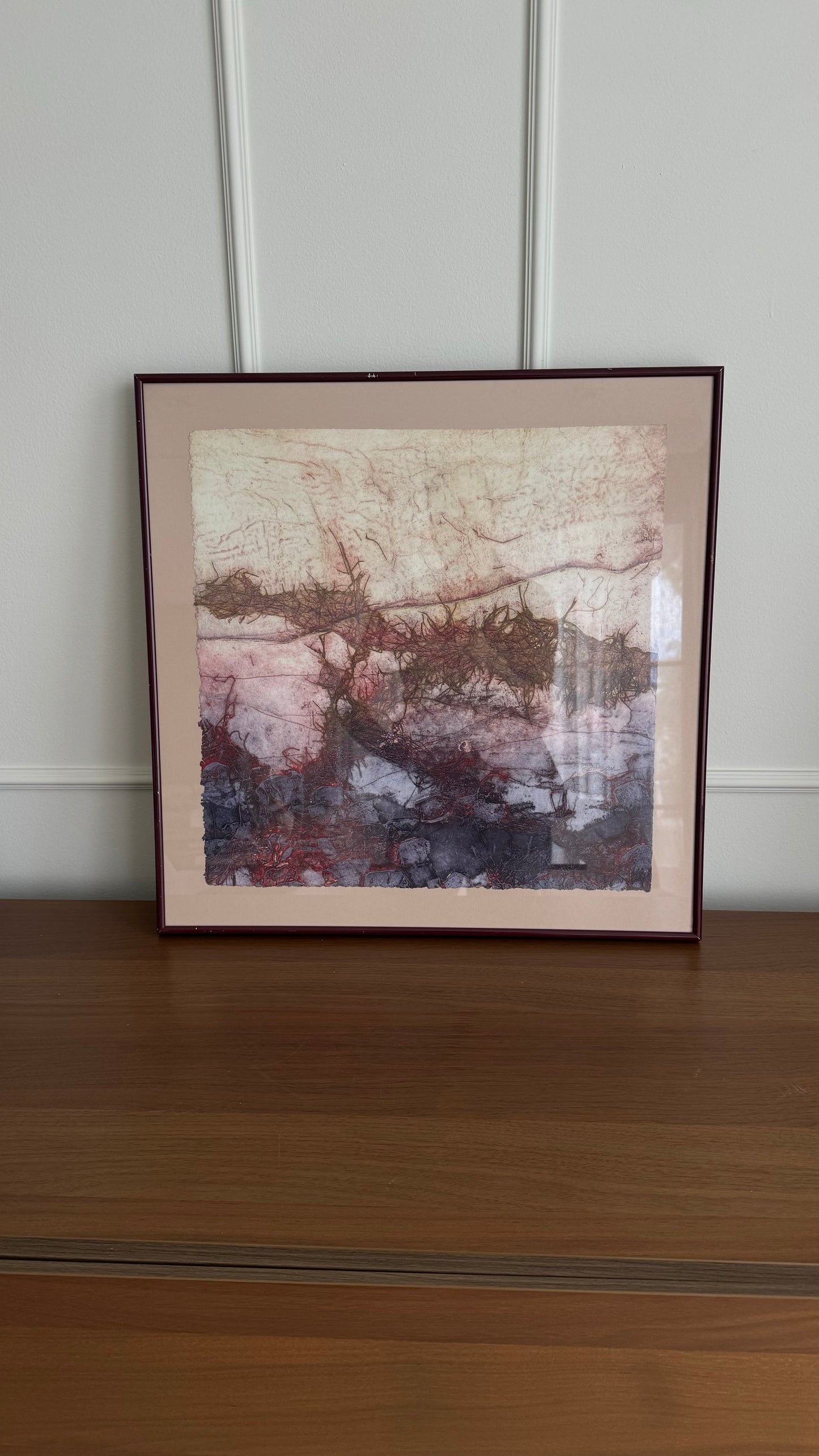 1970s Ruth Rodman’s aquatint textured art work, signed