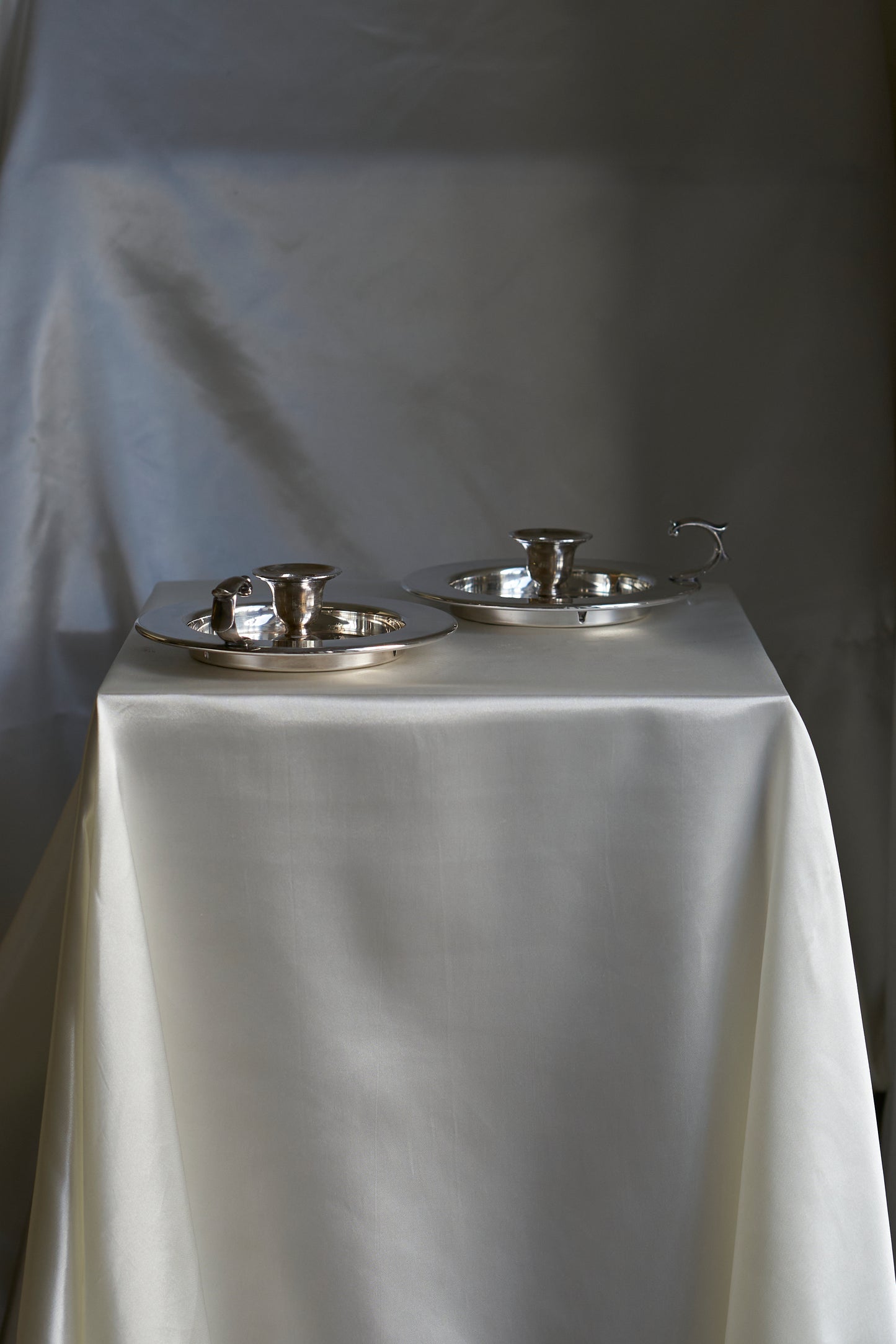 Vintage Oneida Silversmith candle holders (x2)