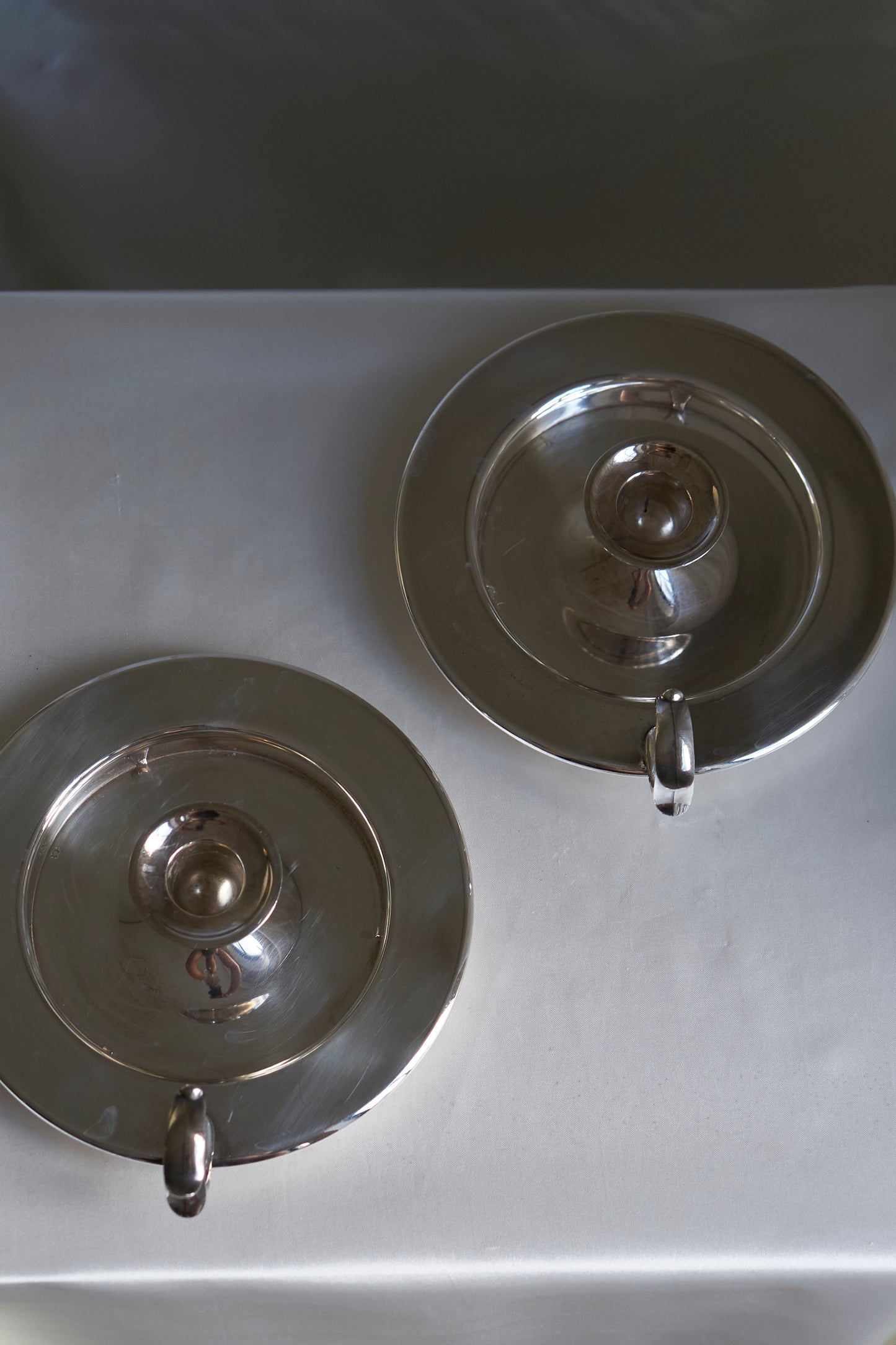 Vintage Oneida Silversmith candle holders (x2)