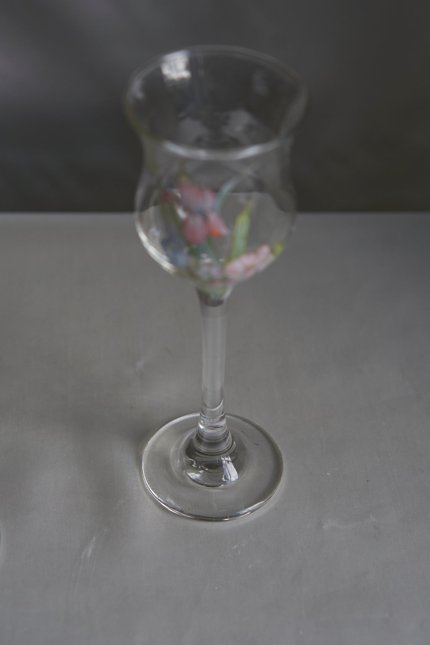 Vintage L.E. Smith Elegance candlelights / cognac glasses (x2)