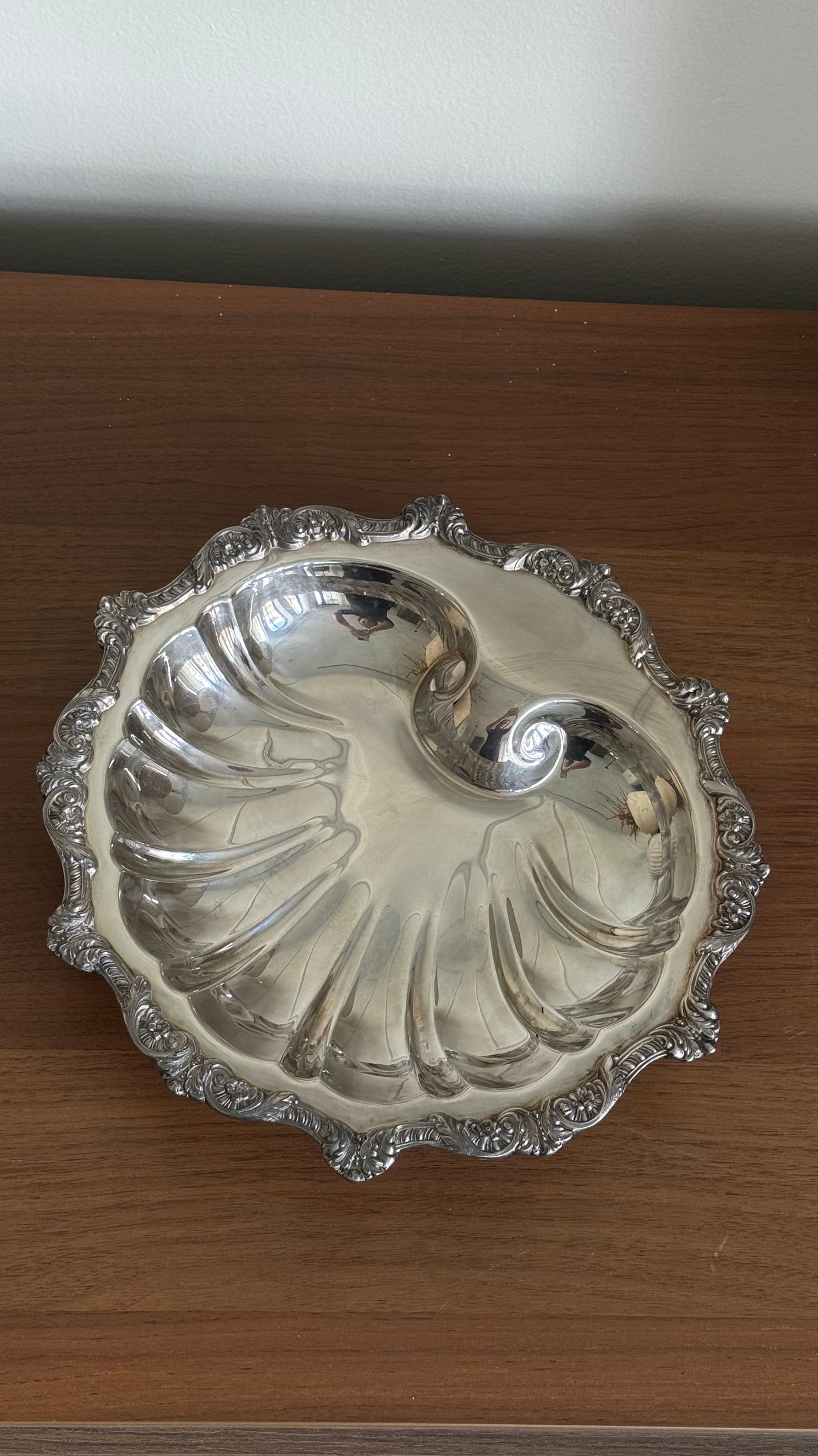 Vintage sterling silver serving plate