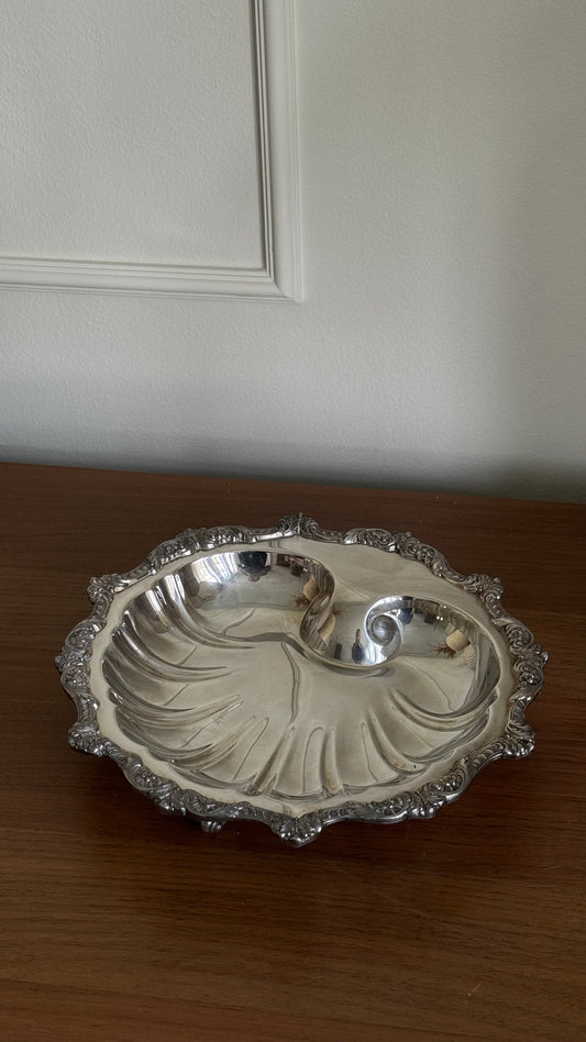 Vintage sterling silver serving plate