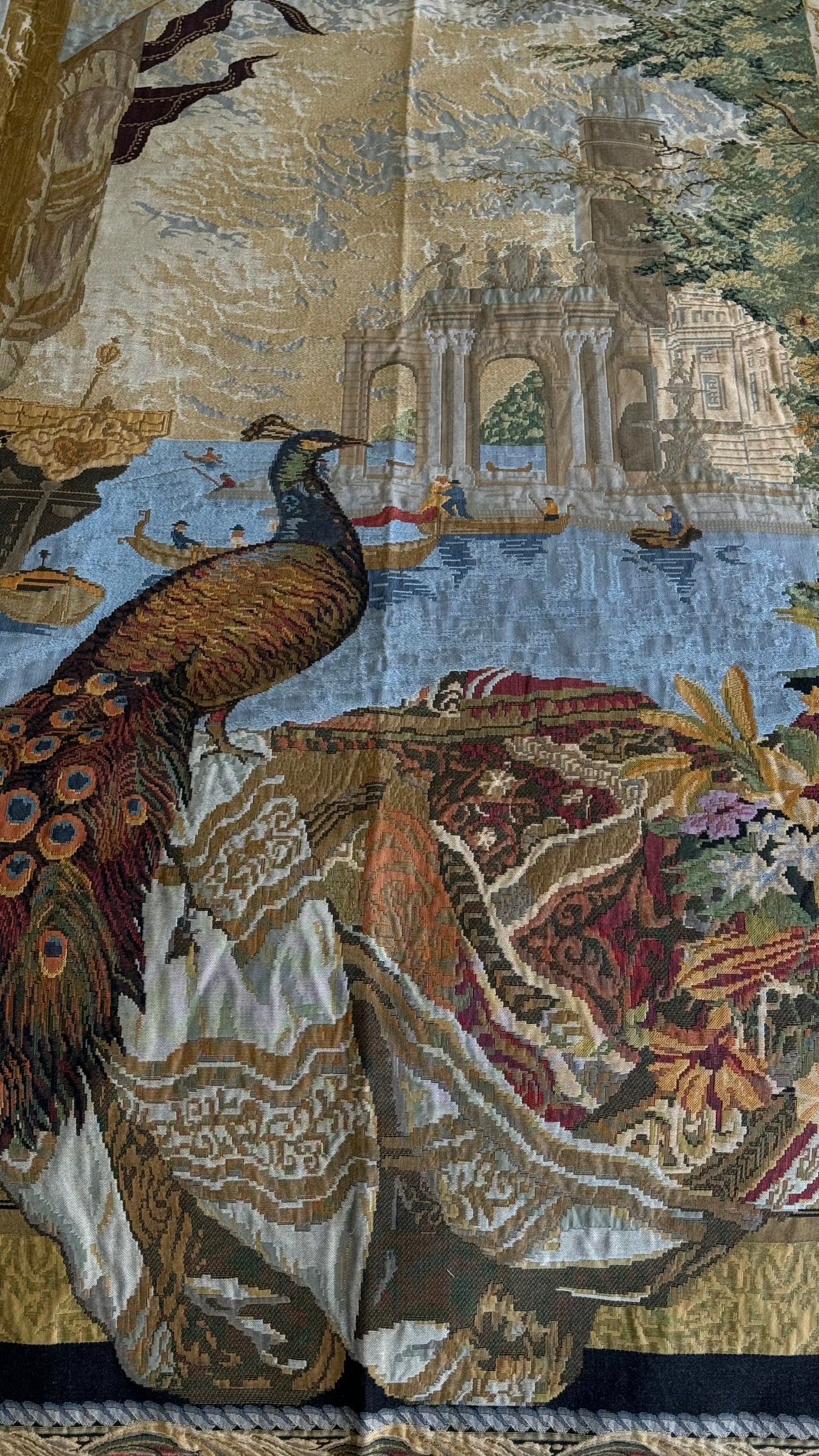 Vintage French Linen tapestry