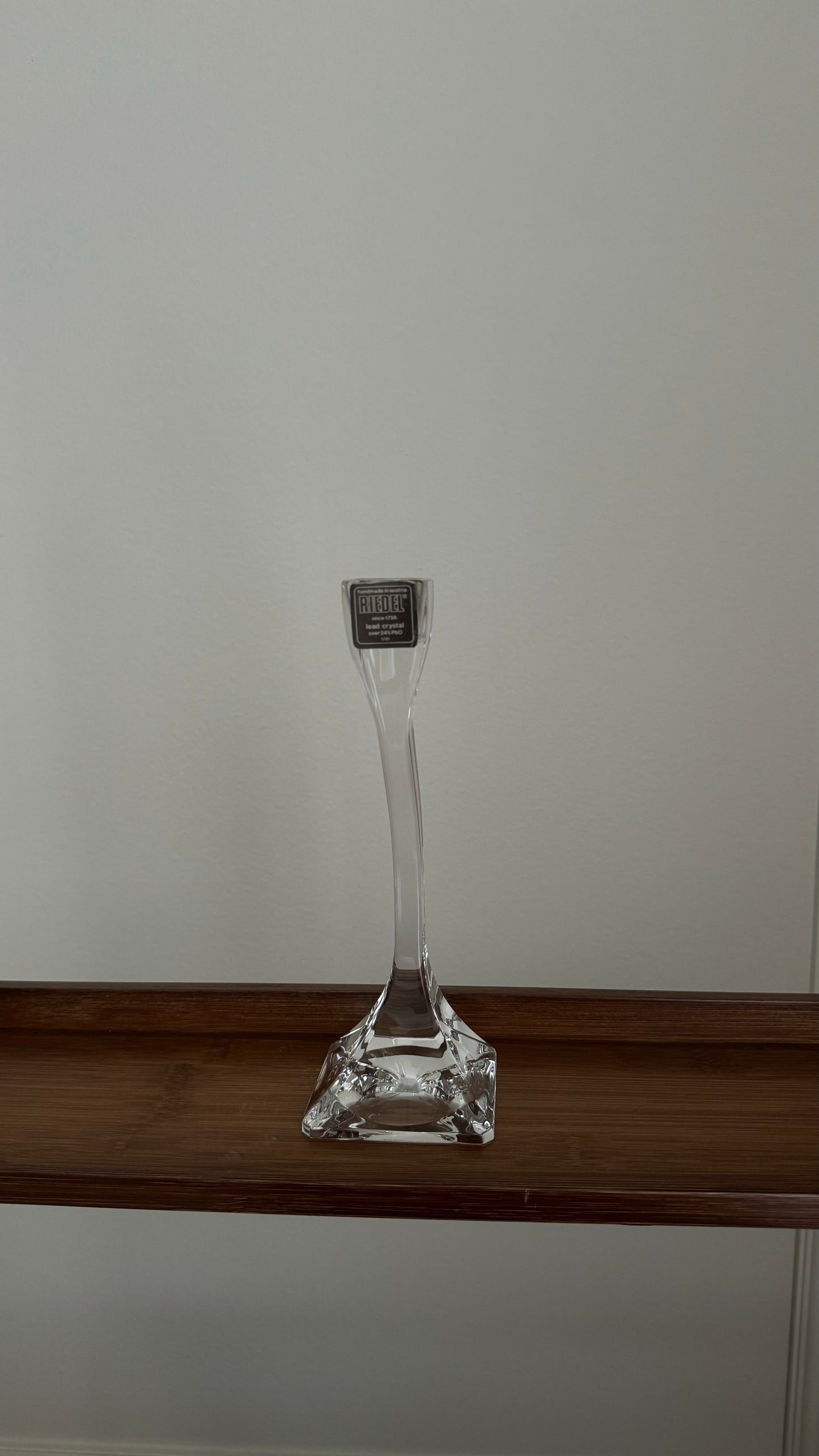 Vintage mid-century modern handmade in Austria crystal RIEDEL candle holder