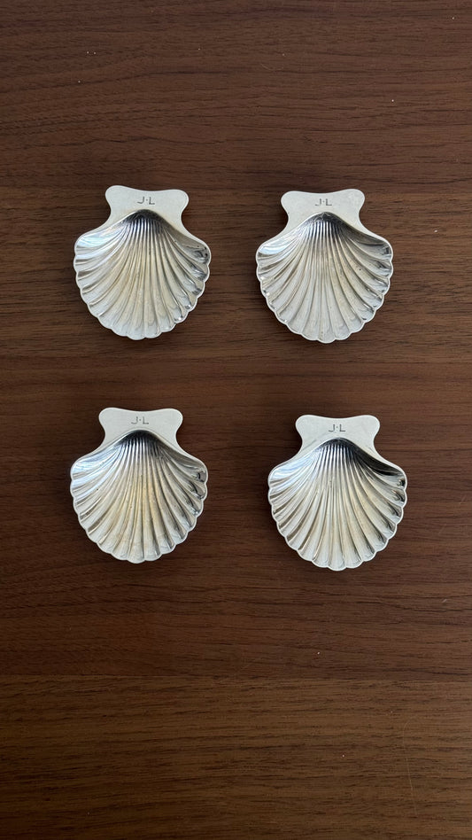 Vintage Tiffany & Co sterling silver caviar small plates