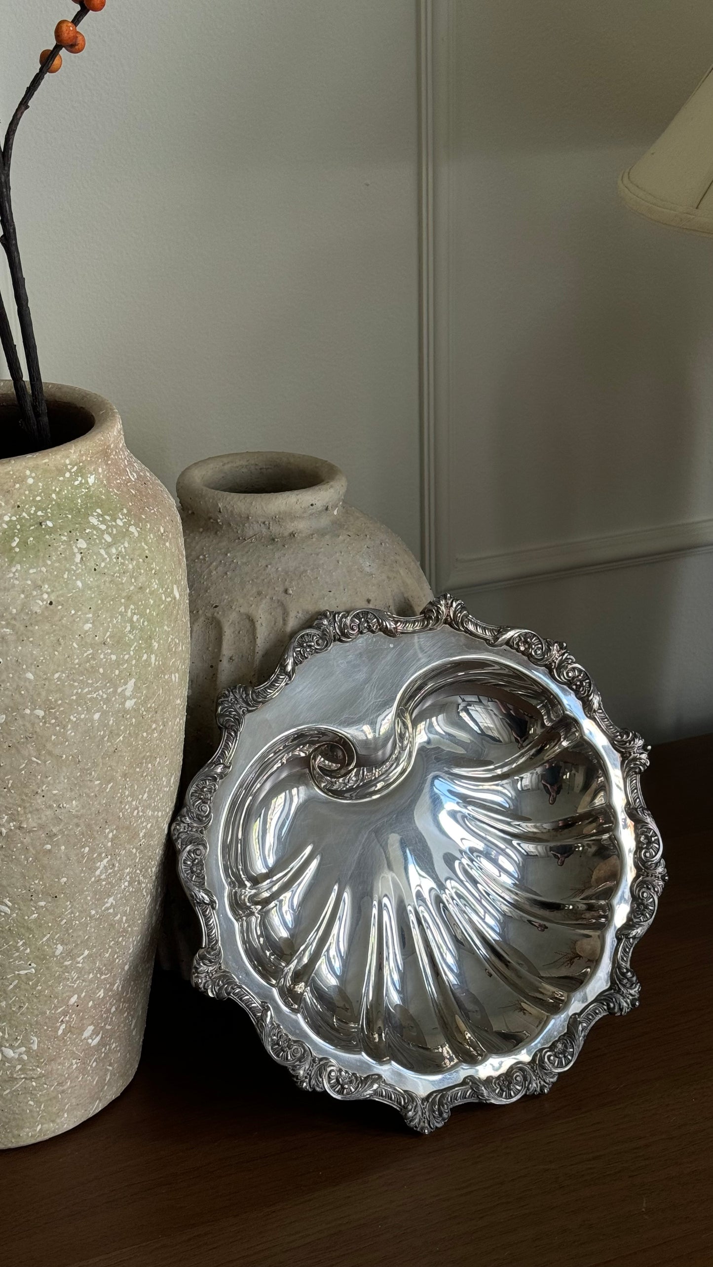 Vintage sterling silver serving plate