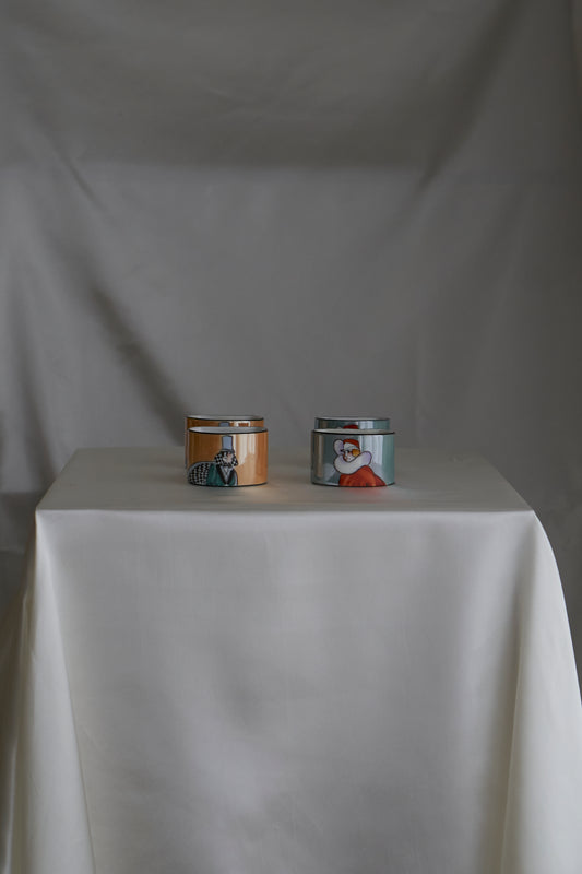 Noritake vintage porcelain hand painted art deco napkin rings, made in Japan (price for 4)