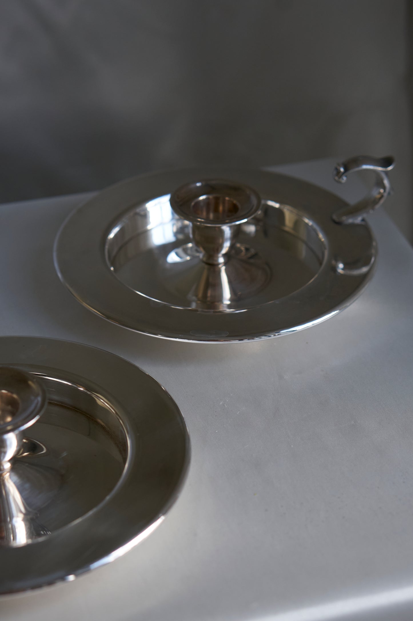 Vintage Oneida Silversmith candle holders (x2)